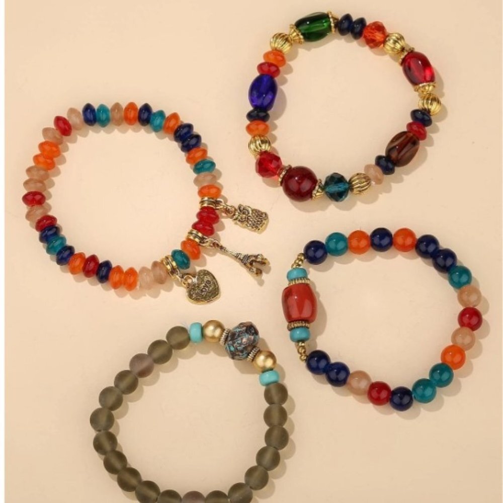 3 for $35 / 4 pieces bracelet with colorful bead - Picture 2 of 3